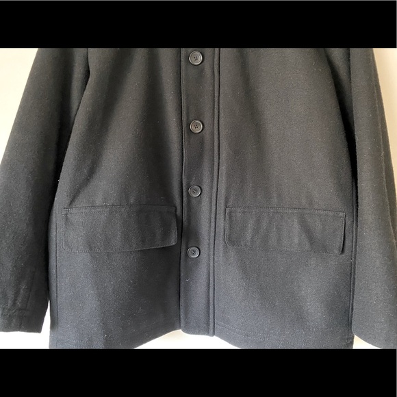 St. John's Bay Large Black Wool-Blend Men's Town Coat - New - Picture 5 of 10